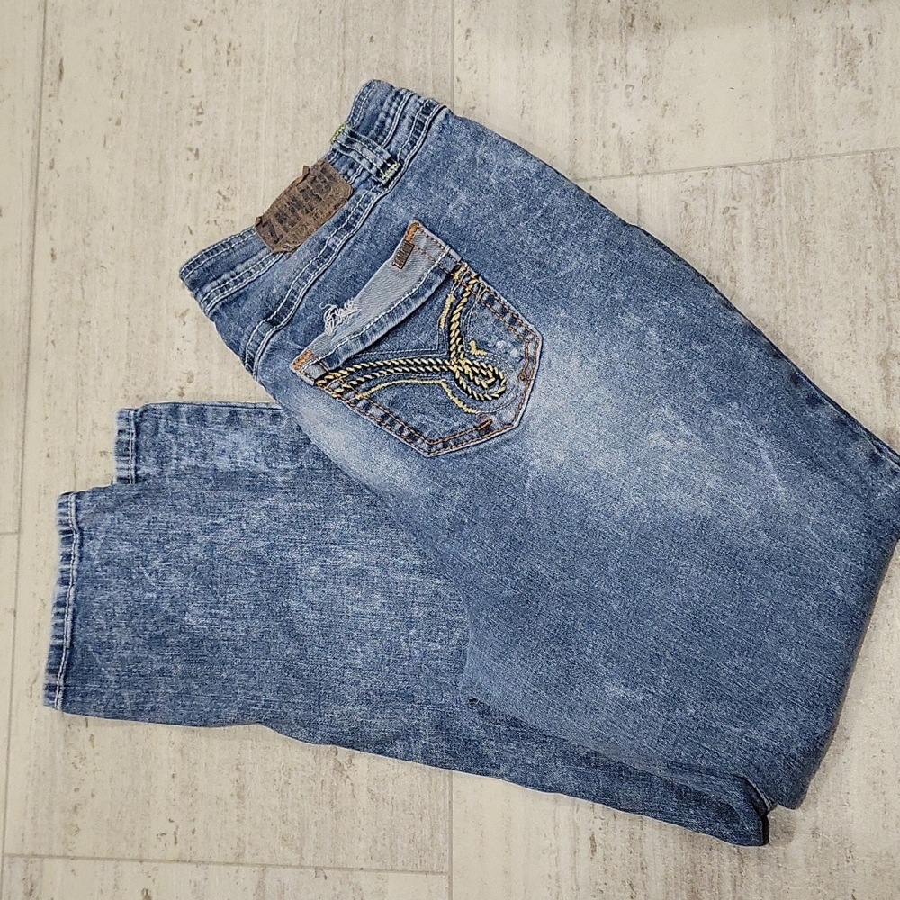 ZANADI Women's Distressed Denim Boho Jeans Sz 18